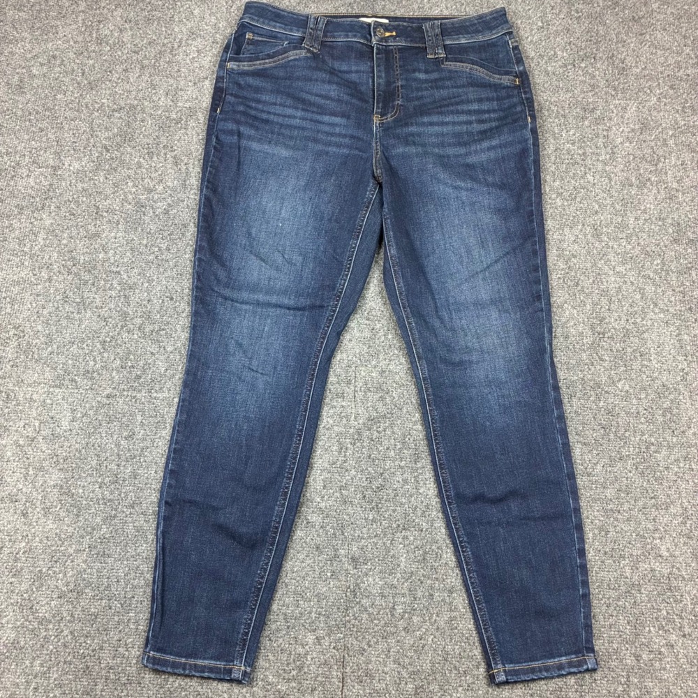 Maurices M Jeans High Rise Jeggings Dark Wash Skinny Blue Size L Reg 0376